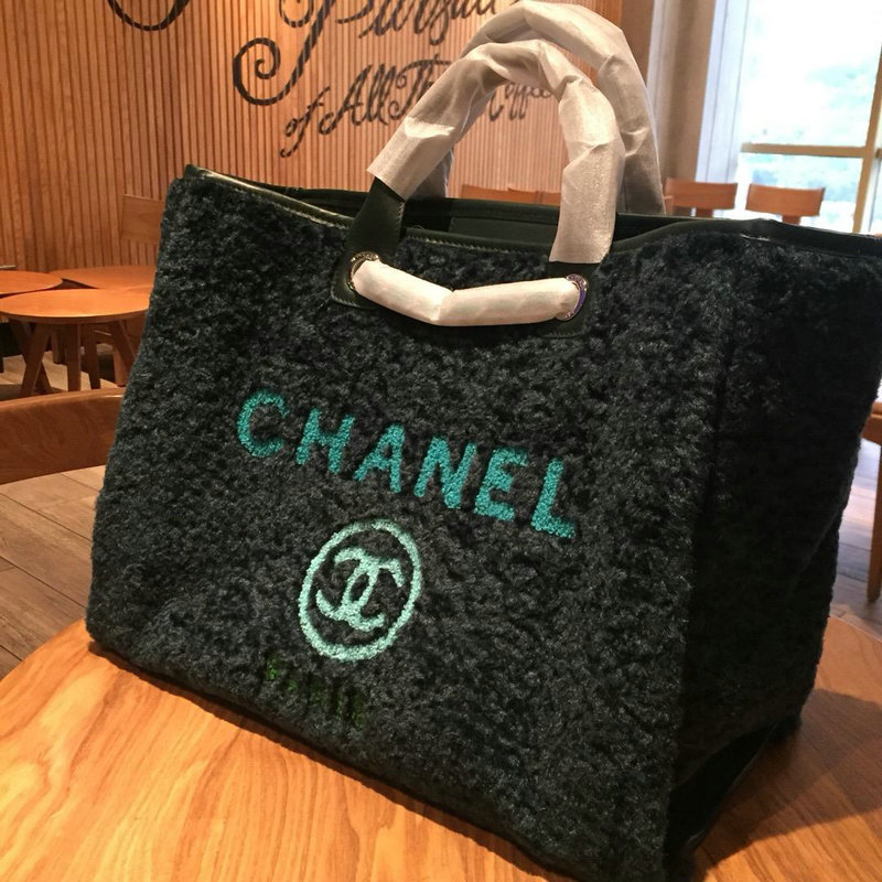 シャネルCHANEL JS-CH66942MKG　2018年最新作 マキシ ショッピング バッグ トートバッグ ハンドバッグ ラムスキン ウール