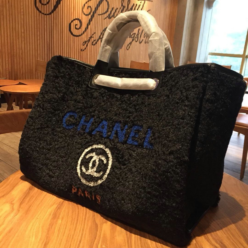 シャネルCHANEL JS-CH66942MKL　2018年最新作 マキシ ショッピング バッグ トートバッグ ハンドバッグ ラムスキン ウール