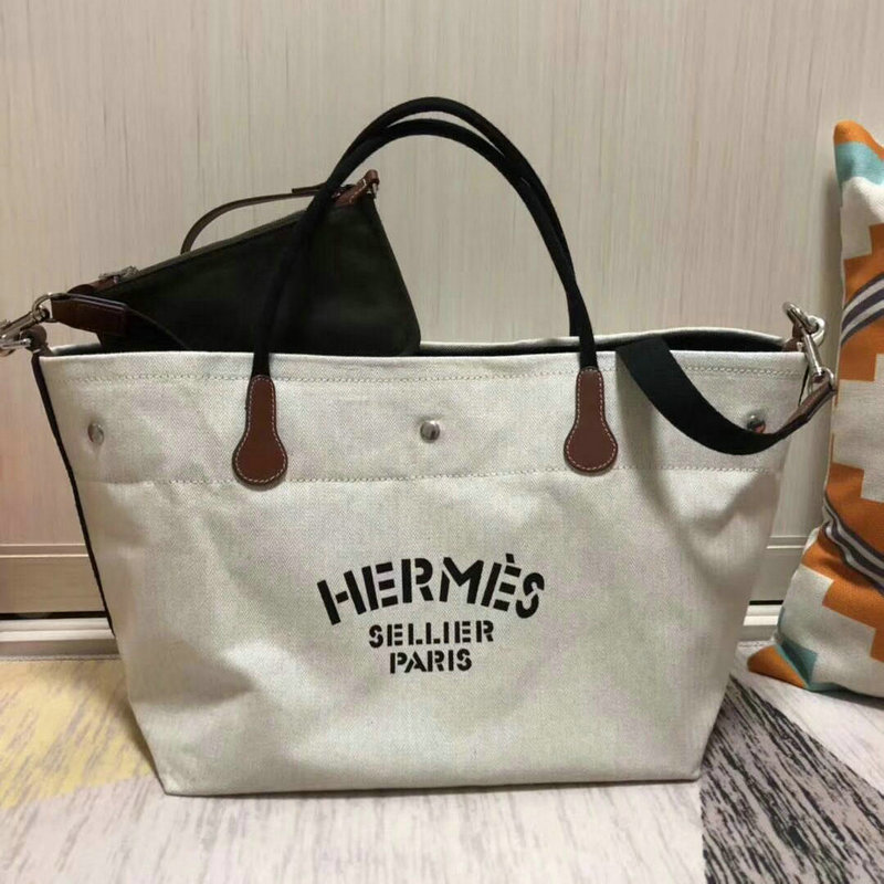 商品名称：エルメスHERMES 063-HEB18001BS　2018年最新作 ショッピングバッグ ママバッグ キャンパス トートバッグ ハンドバッグ ホワイト