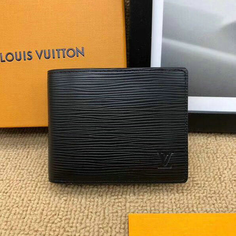 商品名称：ルイヴィトンLOUIS VUITTON LFH-M60662　2018年新作 ポルトフォイユ ミュルティプル 二つ折り短財布 エピレザー 黒