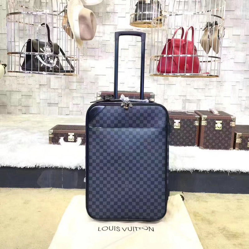 ルイヴィトン    LOUISVUITTON  057-N41385   2018年最新入荷 ペガスレジェール 55 ダミエグラフィット スーツケース キャリーオンバッグ 旅行 トラベルバッグ