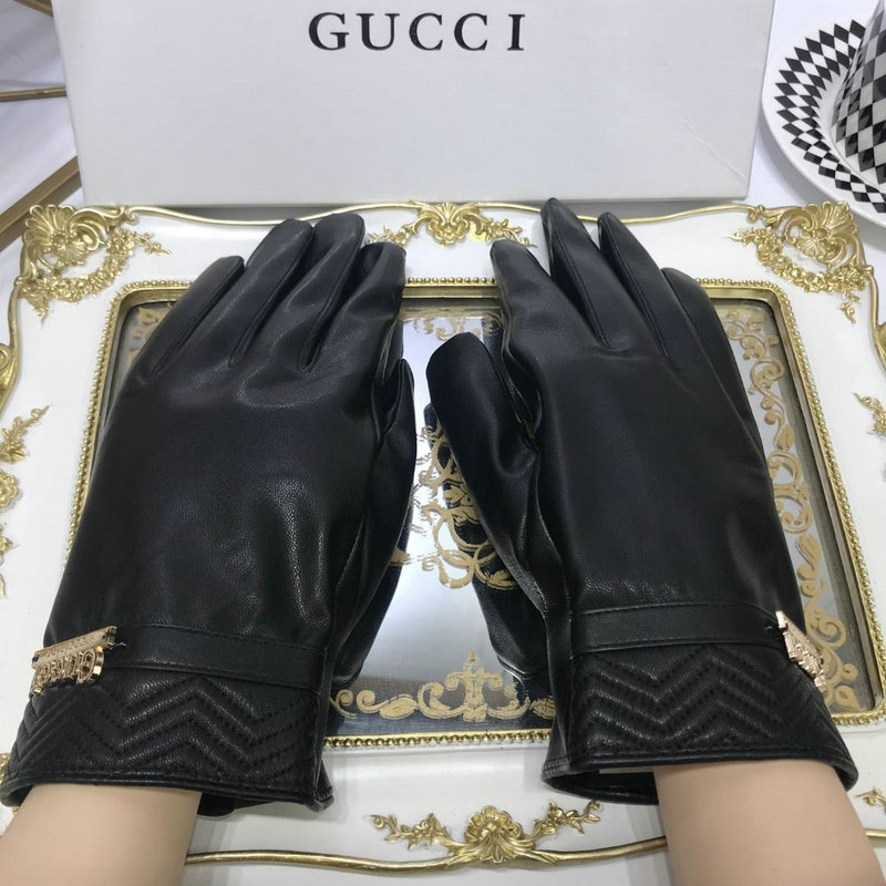 グッチ GUCCI  CT-GGM18037 2018/2019年最新作 手袋 レディース グローブ 冬 防寒 カーフレザー 黒