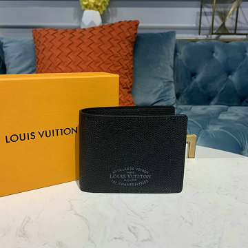 商品名称：ルイヴィトン LOUISVUITTON  057-M30380 2019年最新入荷 ポルトフォイユ ミュルティプル ショートウォレット 二つ折り短財布 タイガレザー 黒
