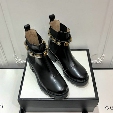 商品名称：グッチ GUCCI  26-GGJ20011 20200年秋冬最新作 ショートブーツ ローヒールシューズ レディースシューズ 靴 レザー カジュアル