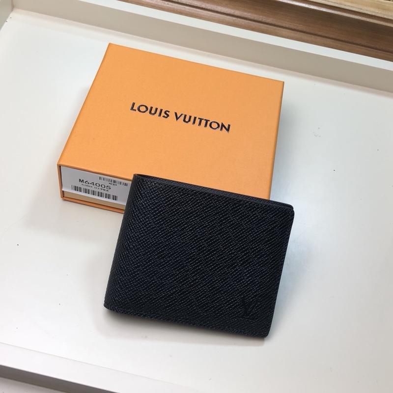 ルイヴィトン LOUISVUITTON 99-M64005 2019年最新入荷 二つ折り短財布 カードケース タイガレザー 黒