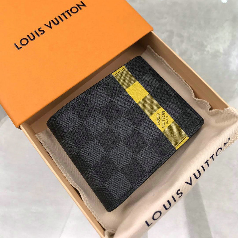 ルイヴィトン LOUISVUITTON 99-N60087 2019年最新入荷 ダミエグラフィット ストライプ サツイレ 二つ折り短財布