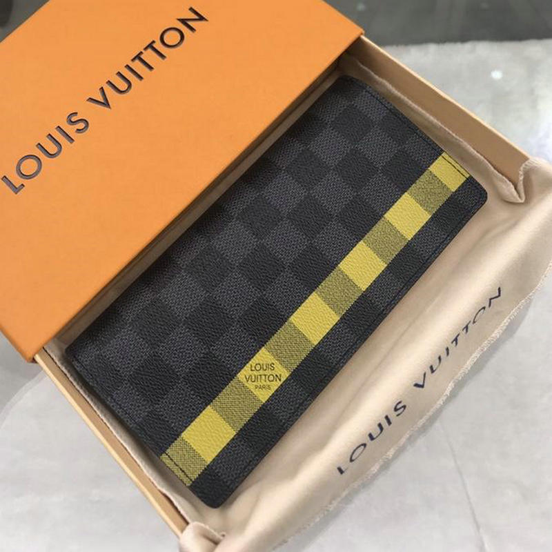 ルイヴィトン LOUISVUITTON 99-N60089 2019年最新入荷 二つ折り長財布 ダミエグラフィット ストライプ 黒