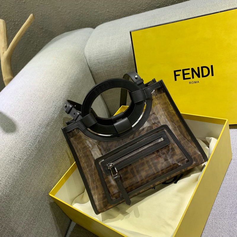 フェンディ FENDI BXN-FD75006 2019年最新作 ラナウェイ ショッピングバッグ トートバッグ レザー メッシュ ハンドバッグ