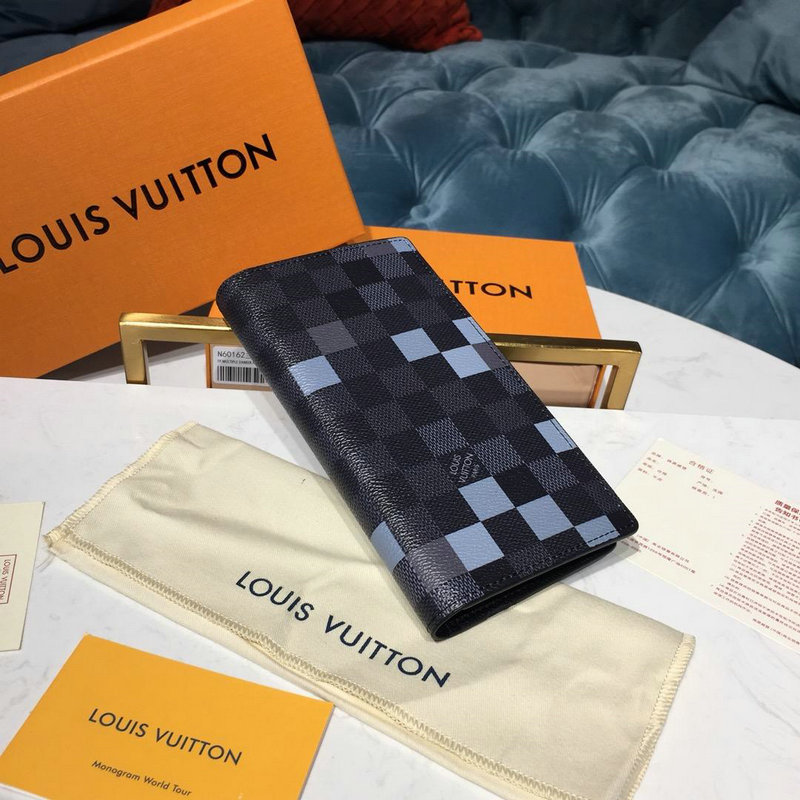 ルイヴィトン LOUISVUITTON 057-N60163 2019年最新入荷 ポルトフォイユ ブラザ 二つ折り長財布 ダミエグラフィット ピクセル ロングウォレット