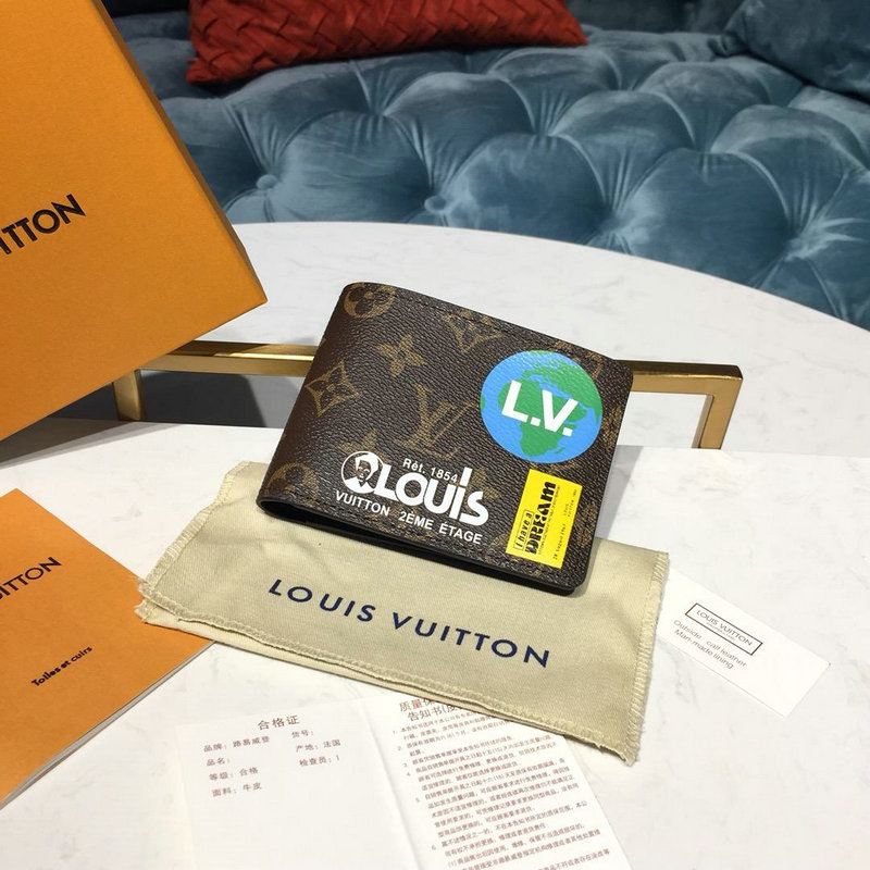 ルイヴィトン LOUISVUITTON 057-M67821 2019年最新入荷 ポルトフォイユ ミュルティプル 二つ折り短財布 カードケース 札入れ モノグラムキャンパス