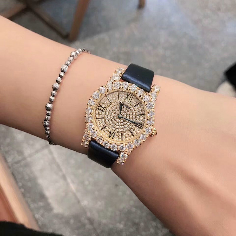 商品名称：ショパール CHOPARD ZX-CHPT19003 2019年最新入荷 L\'HEURE DU DIAMANT watch 腕時計 本革ベルト ウォッチ レディース ダイヤ 時計 女性用
