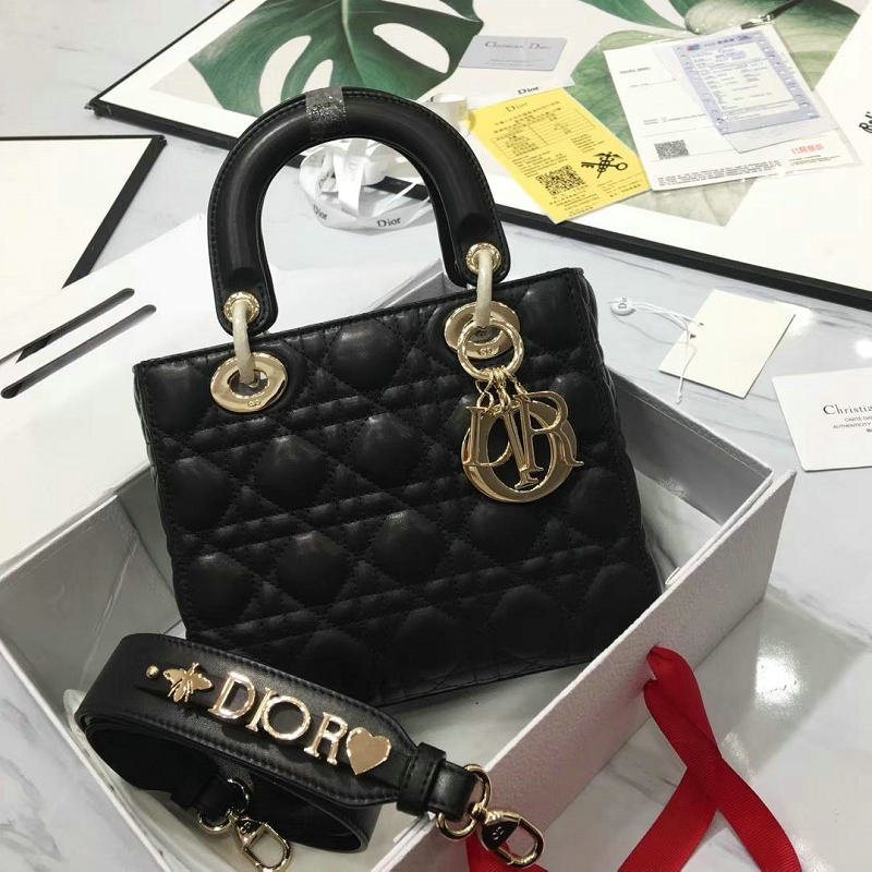 クリスチャンディオール CHRISTIAN DIOR 025-CDB19010　2019年最新入荷 My Lady Dior Lucky bag ハンドバッグ 2way ショルダーバッグ ラムスキン