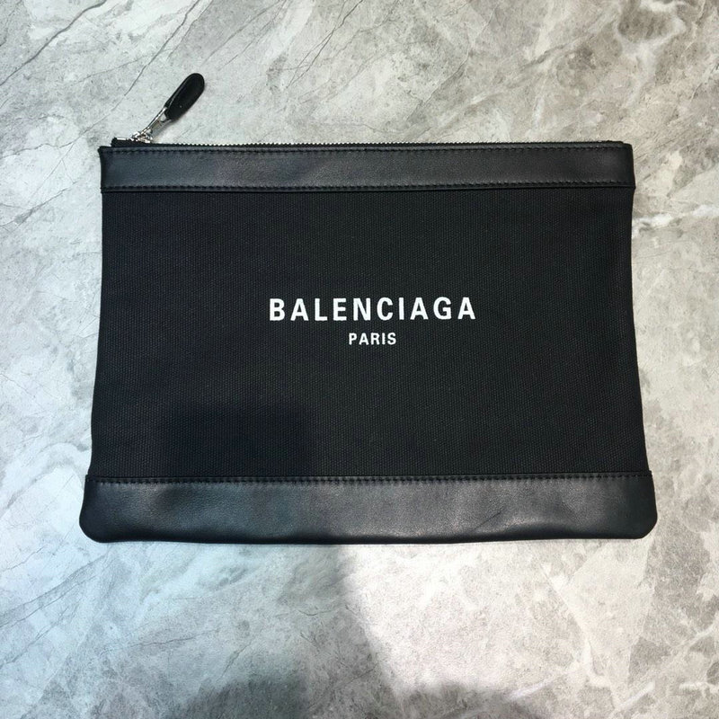 バレンシアガ BALENCIAGA GH-BA6197H  2019年最新入荷 ネイビー クリップ L 手持ちかばん ポーチ クラッチバッグ ジップケース