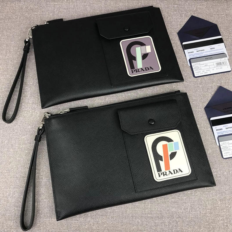 プラダ PRADA  063-PD2NG005P 2019年最新入荷 手持ち鞄 メンズバッグ クラッチバッグ ビジネス 通勤 ポーチ