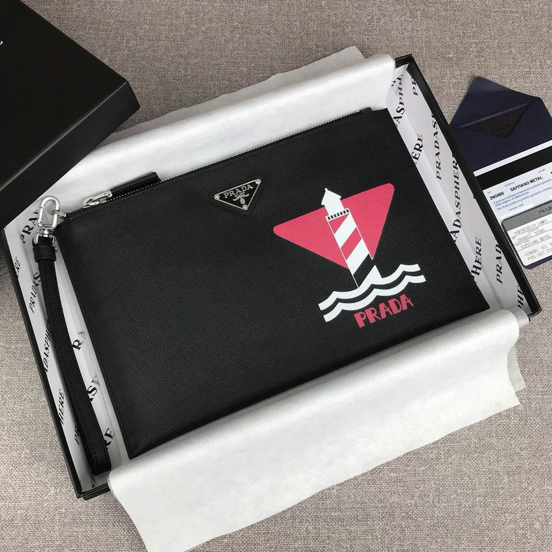 プラダ PRADA 063-PD2NG005S 2019年最新入荷 手持ち鞄 メンズバッグ クラッチバッグ ビジネス 通勤 ポーチ