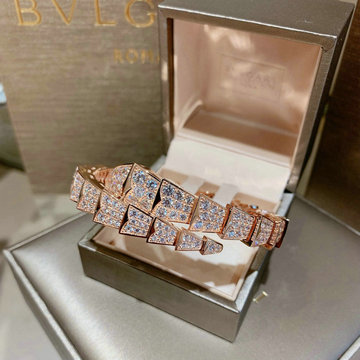 商品名称：ブルガリ BVLGARI CZZ-BVSZ19002k  2019年最新入荷 セルペンティ ブレスレット シングルコイル バングル フルパヴェダイヤモンド アクセサリー
