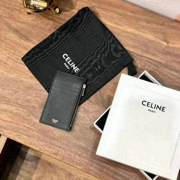 セリーヌ CELINE 99-CE88007BK　2021年最新入荷 コンパクト ジップドカードホルダー カードケース コインケース 小銭入れ カーフスキン
