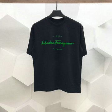 サルヴァトーレ フェラガモ FERRAGAMO MS-TDFL22001　2022年春夏最新入荷 メンズ Tシャツ ショートスリーブ スウェットシャツ 短袖 クルーネック トップス レジャーシャツ