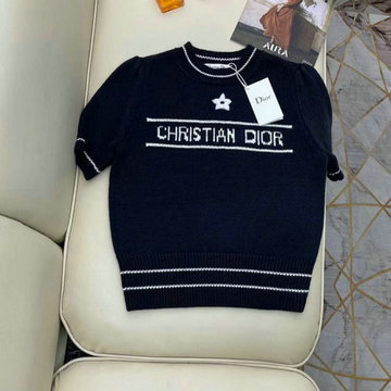 クリスチャンディオール CHRISTIAN DIOR MS-MYCD22001　2022年春夏最新入荷 ショートスリーブ セーター プルオーバー ウールニット カジュアル トップス