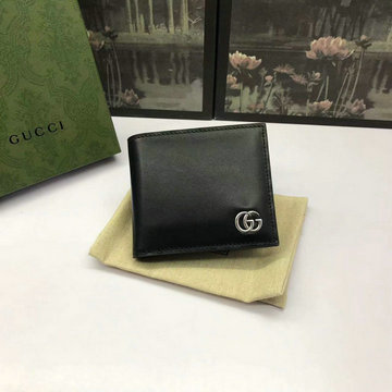 商品名称：グッチ GUCCI 057-GG428726BK　2022年最新入荷 二つ折り短財布 ショートウォレット カードポケット 札入れ カーフレザー