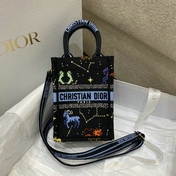 クリスチャンディオール CHRISTIAN DIOR 99-CD1289QBK　2022最新入荷 Book Tote ブック ミニフォンバッグ 斜め掛け ショルダーバッグ クロスボディバッグ