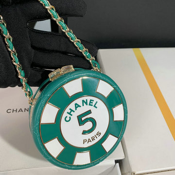 シャネル CHANEL 2022年最新入荷 チェーン クラッチ ラウンド化粧箱 ヴァニティー ケース 斜め掛け ショルダーバッグ クロスボディバッグ 化粧かばん