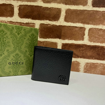 グッチ GUCCI 057-GG428726ZBK　2023年最新入荷 二つ折り短財布 ショートウォレット カードポケット 札入れ カーフレザー