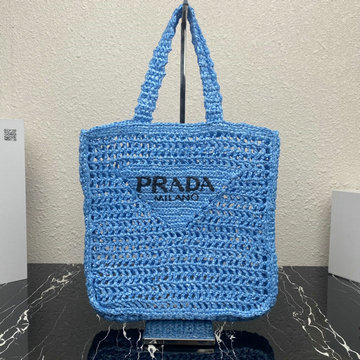 商品名称：プラダ PRADA 025-PD1BG393LS 2023年最新入荷 ラフィア トートバッグ トップハンドルバッグ ハンドバッグ レディースかばん 内張りなし ラフィアハンドル