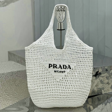商品名称：プラダ PRADA 99-PD1BG424BS 2023年最新入荷 ラフィア トートバッグ ハンドバッグ ホーボーバッグ 肩掛け ショルダーバッグ レディースかばん