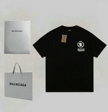 バレンシアガ BALENCIAGA  MS-TDBA23015 2023年最新入荷 Tシャツ 半袖 ショートスリーブ スウェットシャツ 短袖 クルーネック トップス レジャーシャツ 男女兼用