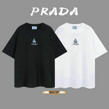 プラダ PRADA MS-TDPD23006 2023年最新入荷 Tシャツ 半袖 ショートスリーブ スウェットシャツ 短袖 クルーネック トップス レジャーシャツ 男女兼用
