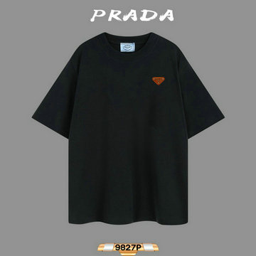 プラダ PRADA MS-TDPD23007 2023年最新入荷 Tシャツ 半袖 ショートスリーブ スウェットシャツ 短袖 クルーネック トップス レジャーシャツ 男女兼用