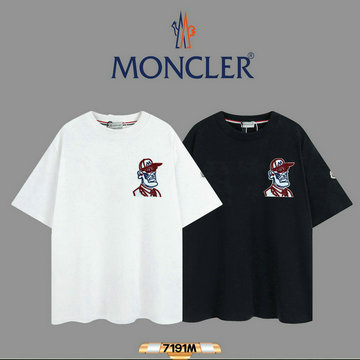 モンクレール MONCLER MS-TDMC23014 2023年最新入荷 Tシャツ 半袖 ショートスリーブ スウェットシャツ 短袖 クルーネック トップス レジャーシャツ