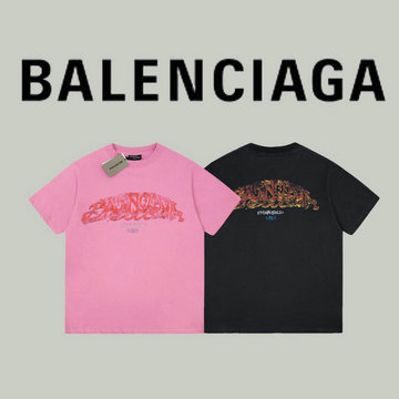バレンシアガ BALENCIAGA MS-TDBA23017 2023年最新入荷 Tシャツ 半袖 ショートスリーブ スウェットシャツ 短袖 クルーネック トップス レジャーシャツ 男女兼用