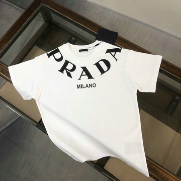 プラダ PRADA MS-TDPD24009  2024年最新入荷 Tシャツ 半袖 ショートスリーブ スウェットシャツ 短袖 クルーネック トップス レジャーシャツ