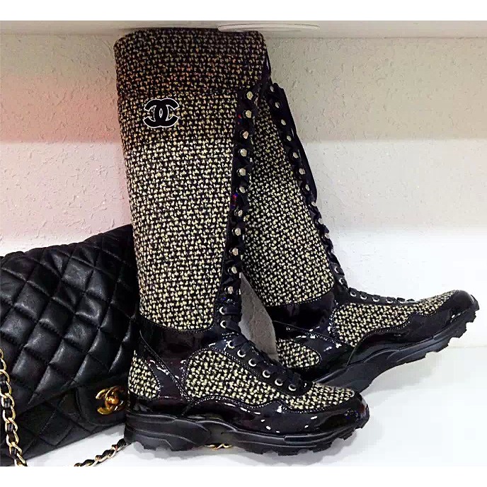 人気商品【CHANELシャネル】2014年新作ブーツ運動仕様　編みこみ XML1061