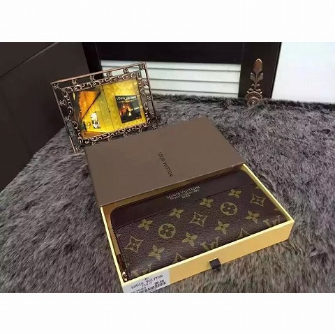 FY2-N1041 2015年ルイヴィトンファスナー財布　キャンパスレザー