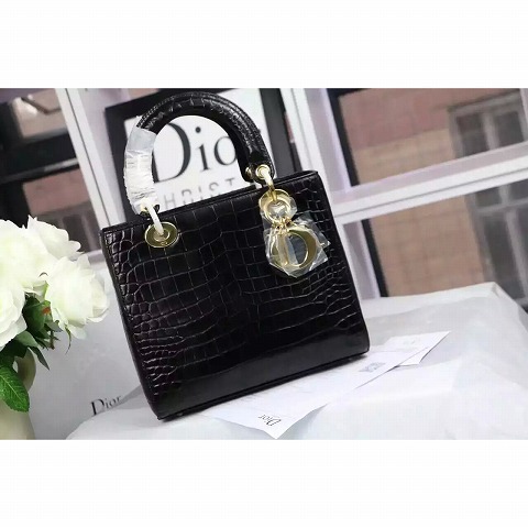 FY3-N1225 CHRISTIAN DIOR2015年　ハンドバッグ　クロコダイル