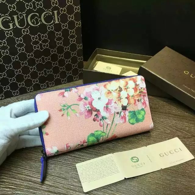 FY1-GG5847　グッチ2015年長財布ファスナー財布　PVCレザー