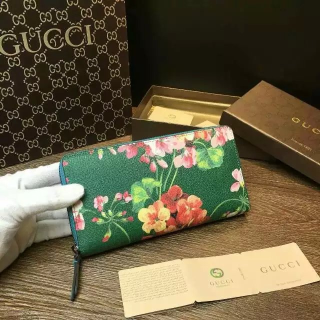 FY2-GG5847　グッチ2015年長財布ファスナー財布　PVCレザー