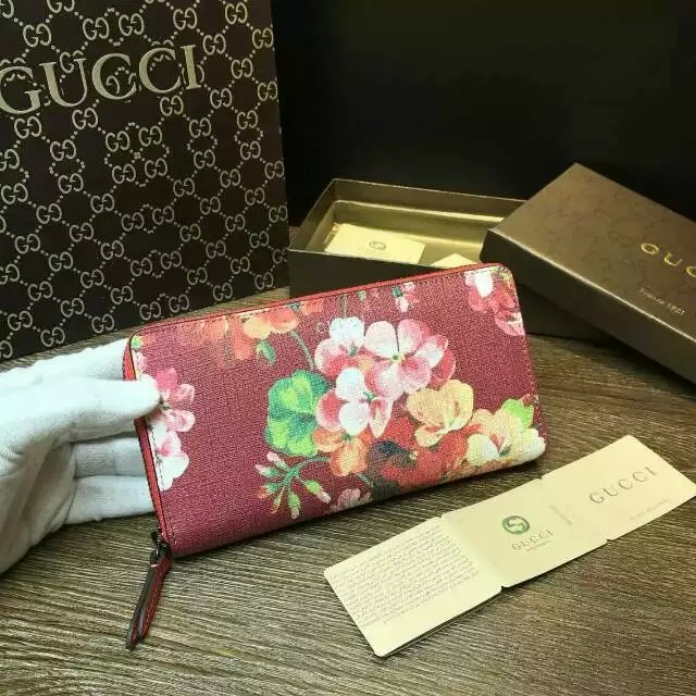 FY3-GG5847　グッチ2015年長財布ファスナー財布　PVCレザー