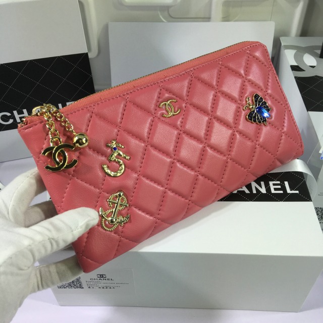 商品名称：2016年財布CHANELシャネル　人気品086-CH326 シープスキン　ローズ