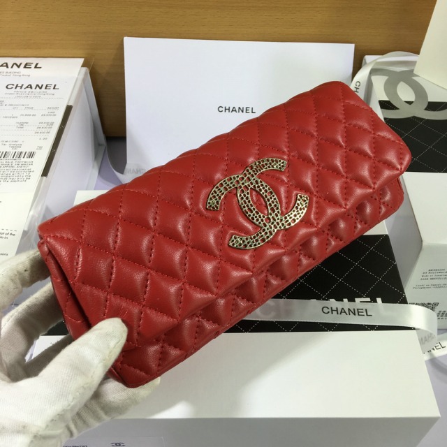 商品名称：2016年手持ち財布CHANELシャネル　086-CH347　シープスキン　ローズ