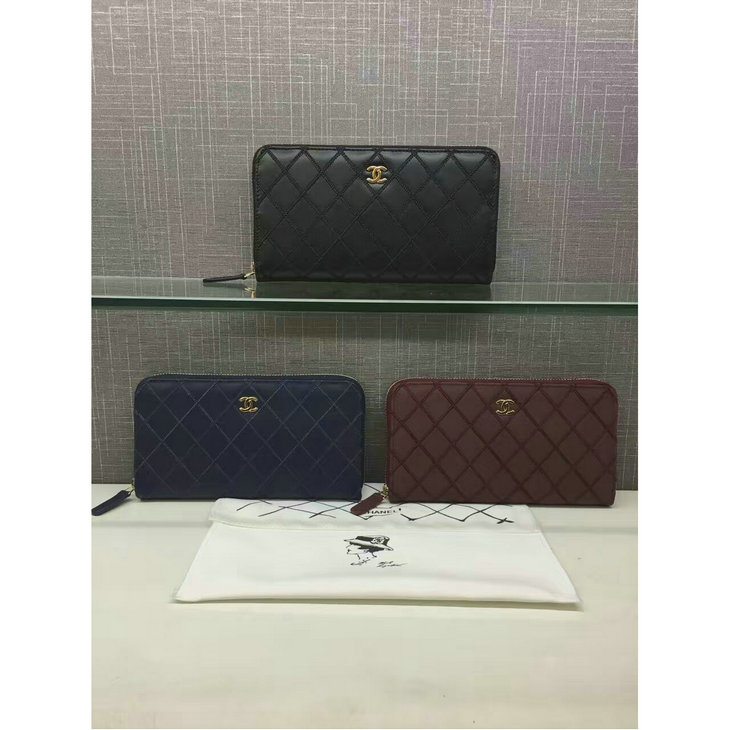 シャネル　LFH-991　2016年再入荷　ファスナー財布　カーフレザー