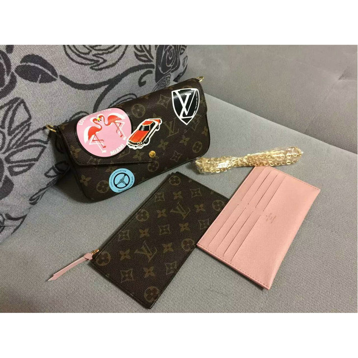 【流行品】 057-M63866 2016年LOUIS VUITTON　手持ちバッグ　キャンパスレザー