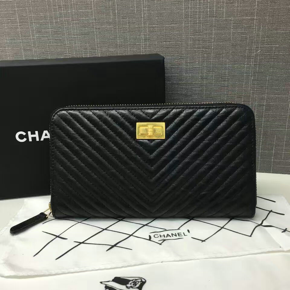 シャネル　LFH2-2501  2016年新品 ファスナー財布　カーフレザー