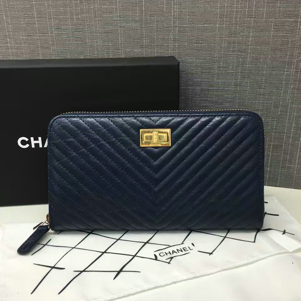 シャネル　LFH3-2501  2016年新品 ファスナー財布　カーフレザー