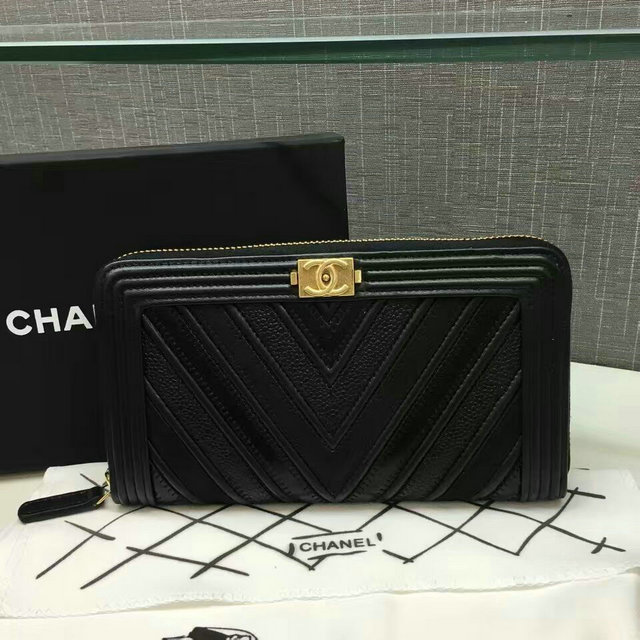 商品名称：シャネル　LFH1-381　2016年新品　ファスナー財布　レザー