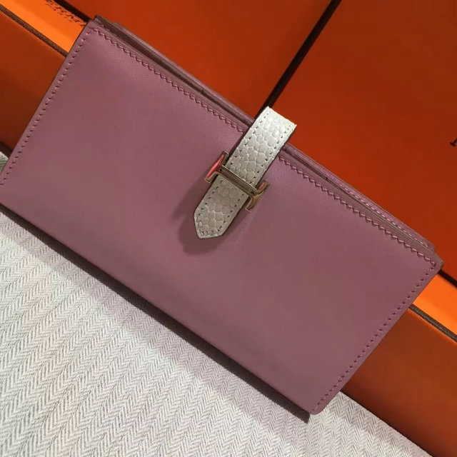 エルメス 063-HE208-3　2016年　ベアン二つ折り長財布 レザー