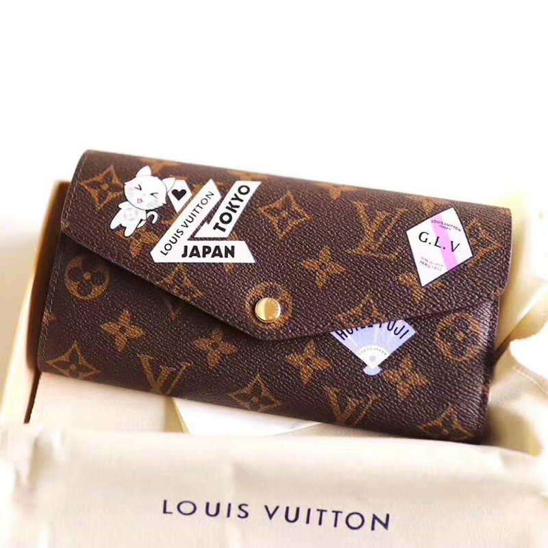 ルイヴィトン GH-M60531LP　2018年最新入荷 モノグラムキャンパス ポルトフォイユ サラ 二つ折り長財布 ロングウォレット